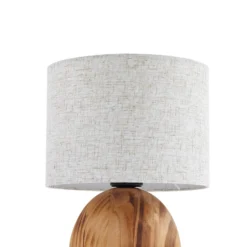 Lindby Mayumi pöytävalaisin, korkeus 31 cm, puu, tekstiili