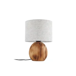 Lindby Mayumi pöytävalaisin, korkeus 31 cm, puu, tekstiili