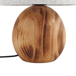 Lindby Mayumi pöytävalaisin, korkeus 31 cm, puu, tekstiili