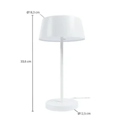 Lindby Milica LED-pöytävalaisin, valkoinen, himmennettävä