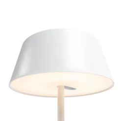 Lindby Milica LED-pöytävalaisin, valkoinen, himmennettävä
