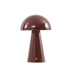 Lindby Nevijo LED-akkukäyttöinen pöytävalaisin, punainen, halkaisija 20 cm,