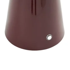 Lindby Nevijo LED-akkukäyttöinen pöytävalaisin, punainen, halkaisija 20 cm,