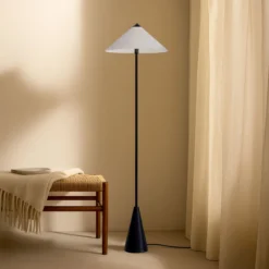 Lindby Norvik lattiavalaisin, korkeus 150 cm, musta/harmaa, metalli