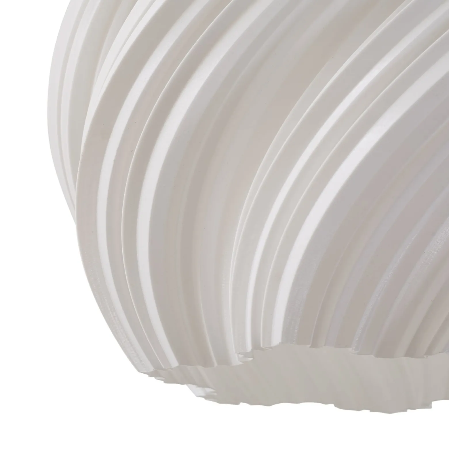 Lindby Nuvia-riippuvalaisin, Ø 30 cm, valkoinen, 3D-tulostettu