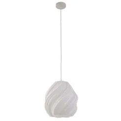 Lindby Nuvia-riippuvalaisin, Ø 30 cm, valkoinen, 3D-tulostettu
