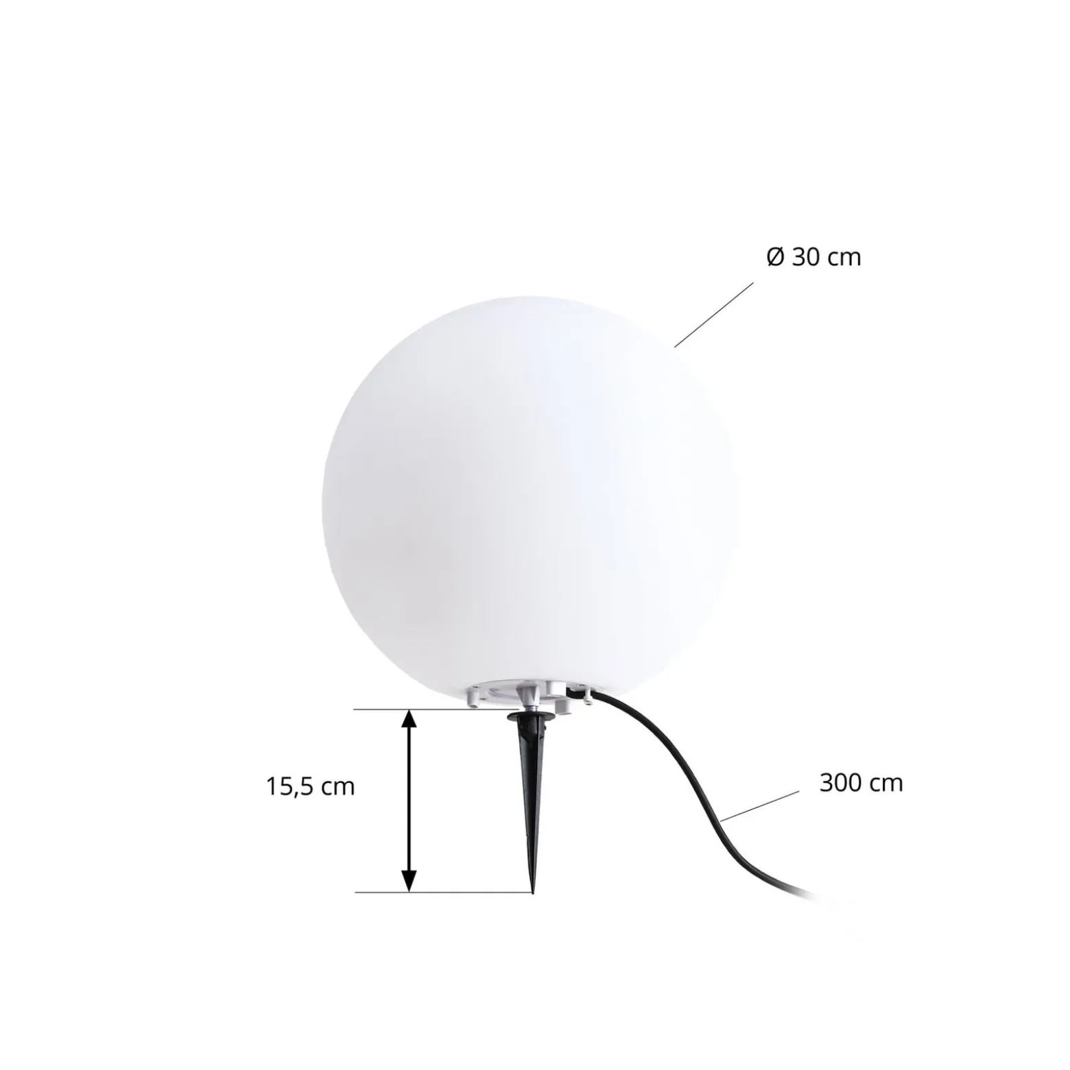 Lindby pallovalaisin Valyra, Ø 30 cm, IP54, maakiila
