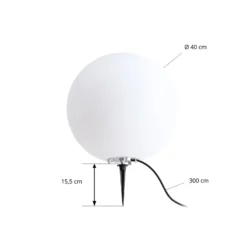 Lindby pallovalaisin Valyra, Ø 40 cm, IP54, maakiila