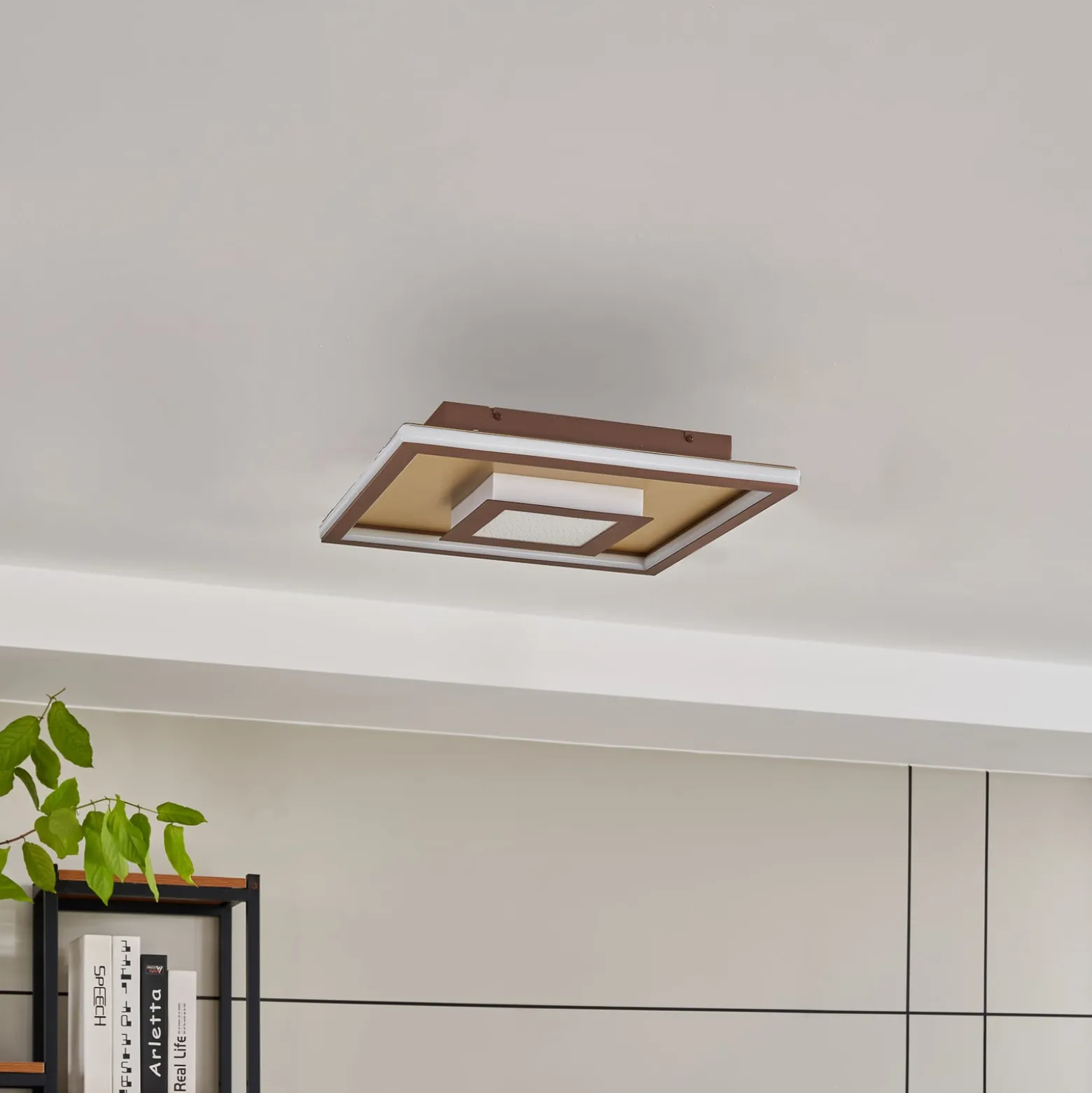 Lindby Pekela LED-kattovalaisin, kulmikas, 40 cm