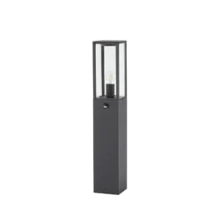 Lindby Peldar-pylväsvalaisin, antrasiitti/kirkas, 80 cm, anturi