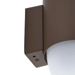 Lindby Pilva ulkoseinävalaisin, ruskea, metalli, IP44, E27