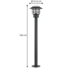 Lindby polkuvalaisin Belmiro, rauta, 100 cm korkea, E27, musta