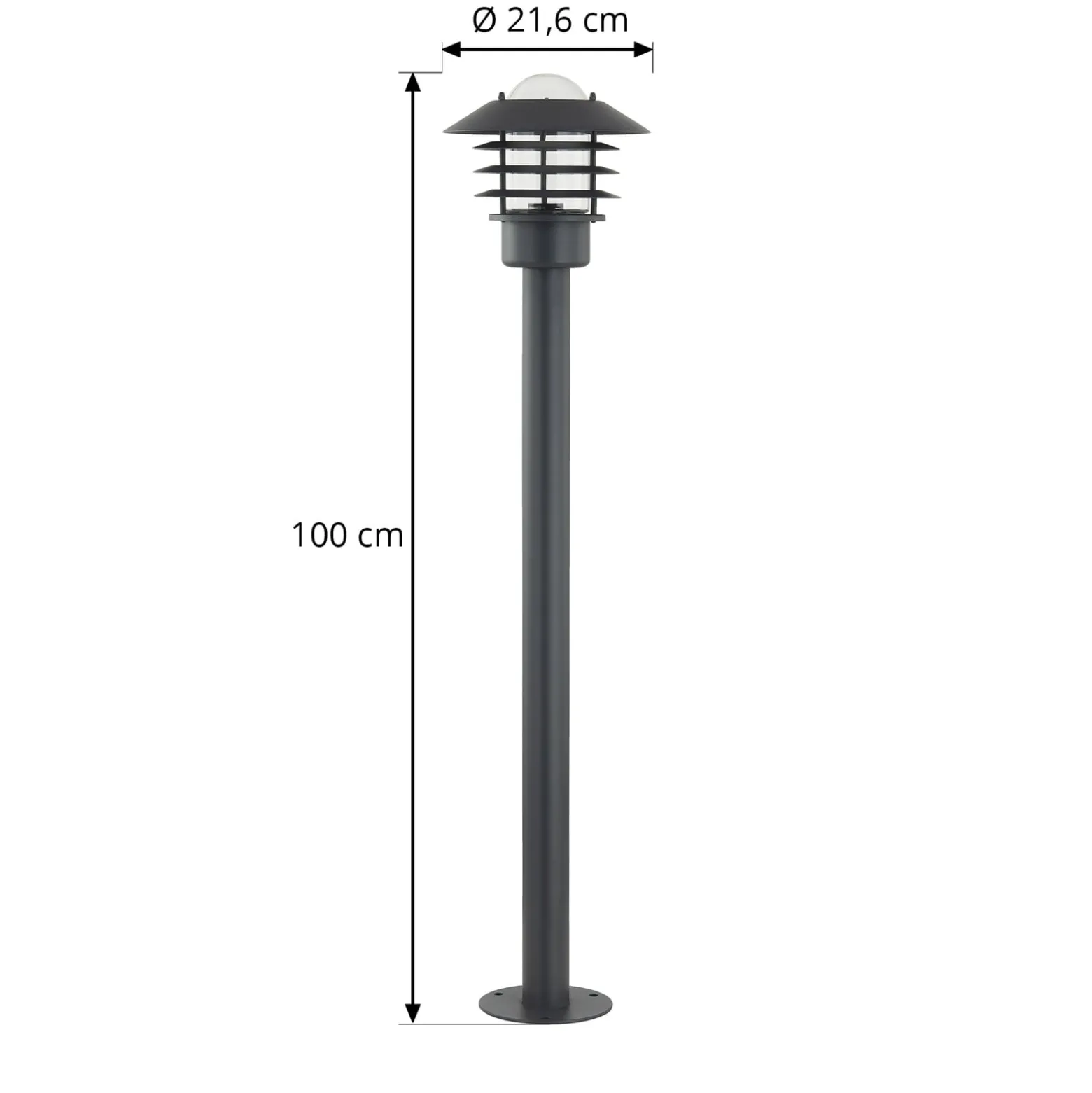 Lindby polkuvalaisin Belmiro, rauta, 100 cm korkea, E27, musta