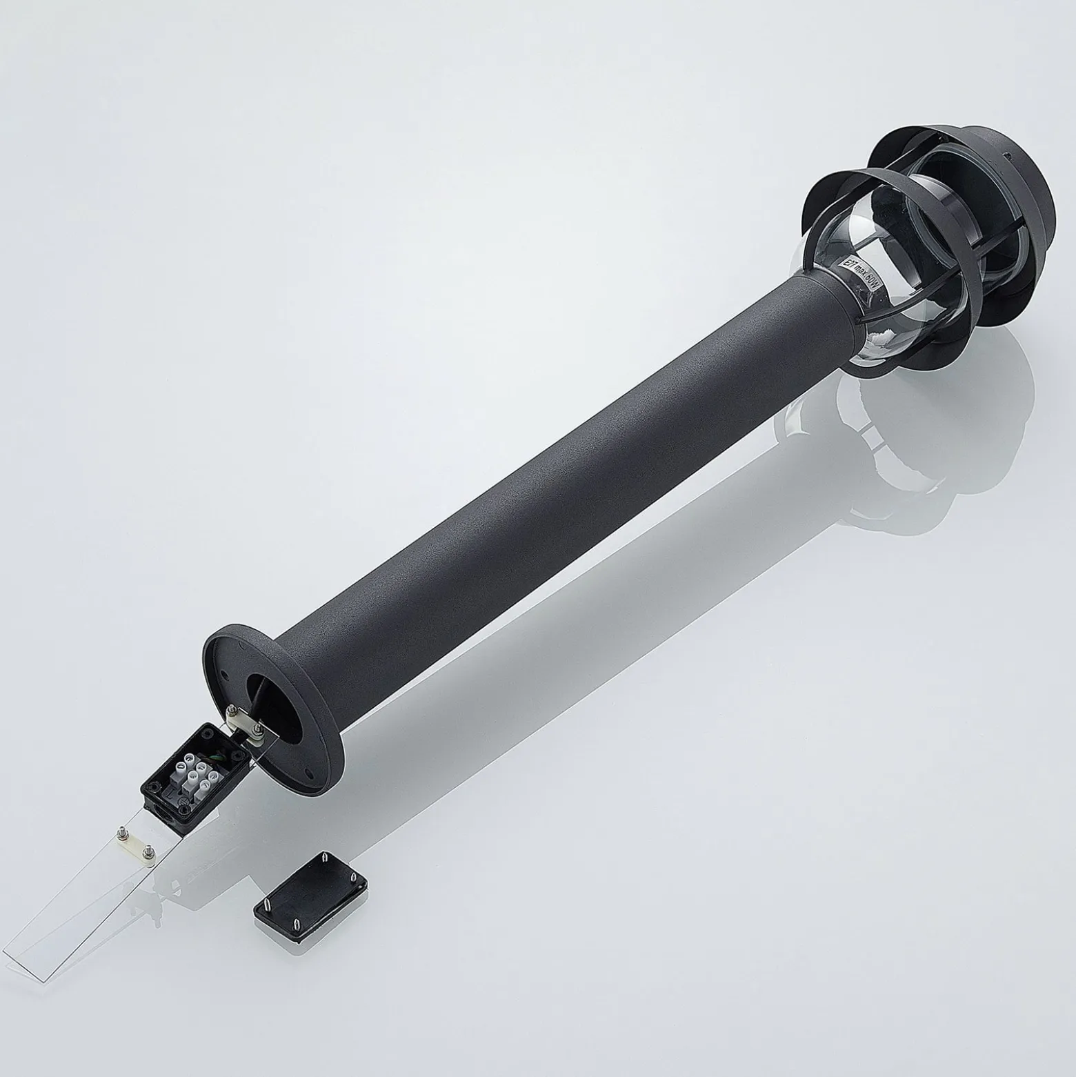 Lindby pylväsvalaisin Alvaro, antrasiitti, 60 cm, IP44, E27