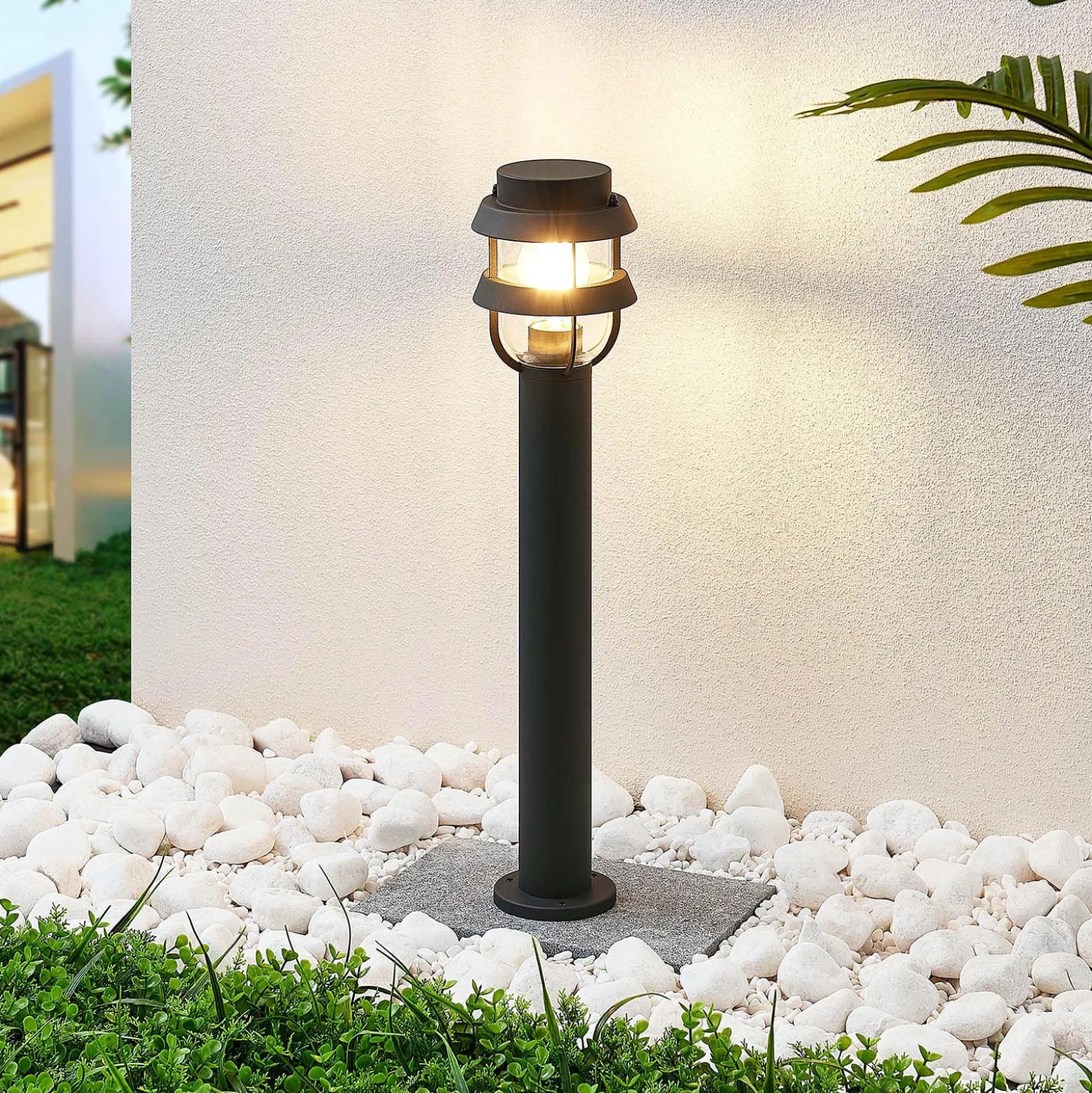 Lindby pylväsvalaisin Alvaro, antrasiitti, 60 cm, IP44, E27