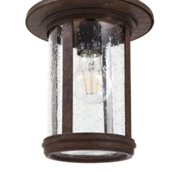 Lindby pylväsvalaisin Zayn, ruosteenvärinen, lasi, korkeus 109 cm, IP65