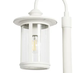 Lindby pylväsvalaisin Zayn, valkoinen, lasi, korkeus 109 cm, IP65