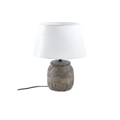 Lindby pöytävalaisin Aelith, Ø 30 cm, harmaa, keramiikka, E27