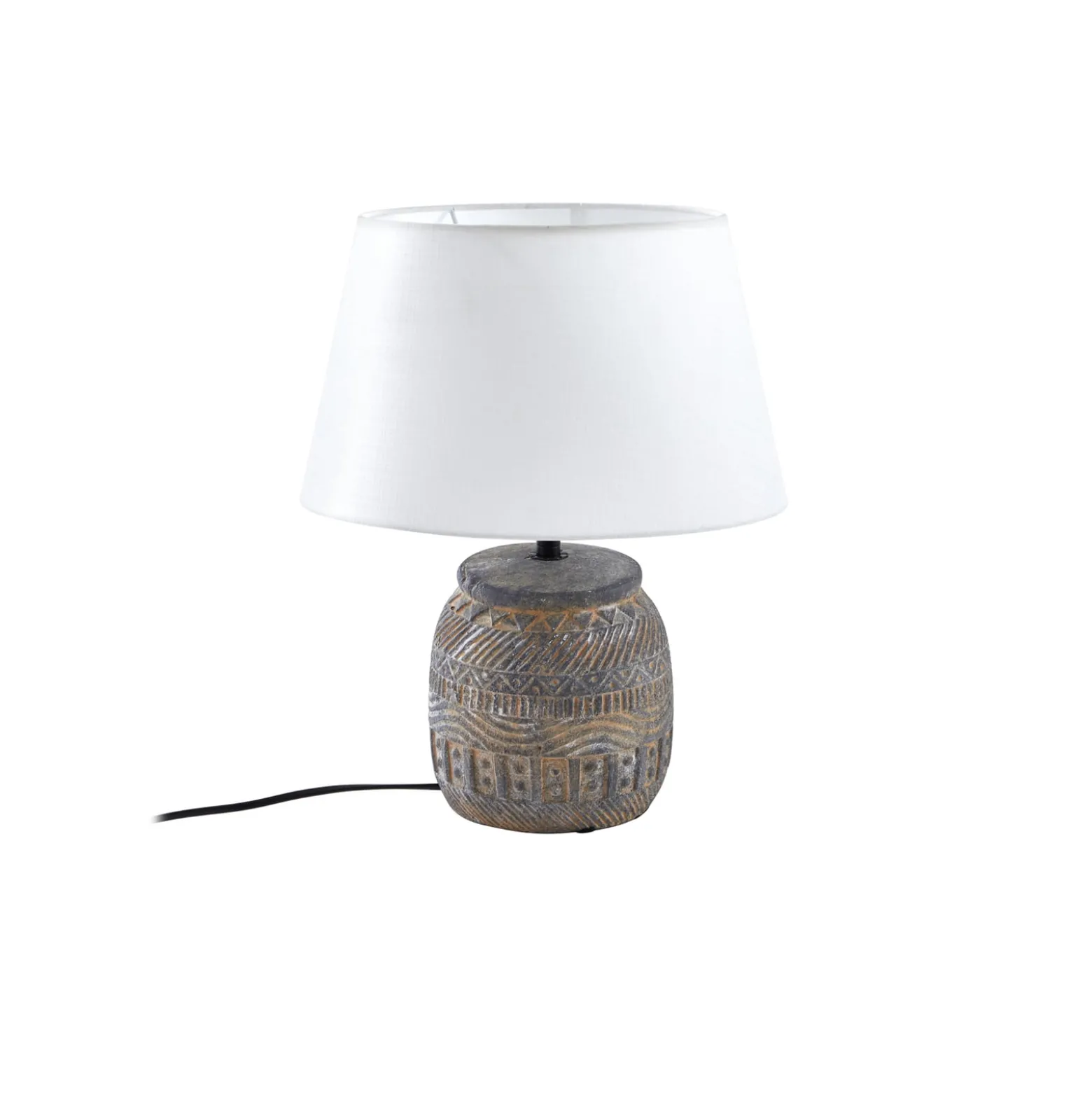 Lindby pöytävalaisin Aelith, Ø 30 cm, harmaa, keramiikka, E27