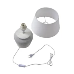 Lindby pöytävalaisin Aelith, Ø 30 cm, valkoinen, keraaminen, E27