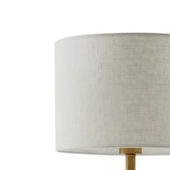 Lindby pöytävalaisin alabasteri, valkoinen/kulta, Ø 30 cm, marmori, E27
