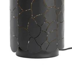 Lindby pöytävalaisin Aralena, musta/kulta, korkeus 26,5 cm