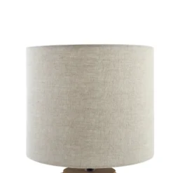 Lindby pöytävalaisin Marzanna, harmaa, bambu, 42,5 cm, E27