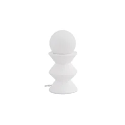 Lindby pöytävalaisin Nielson, valkoinen, varjostimen korkeus 9 cm, kipsi