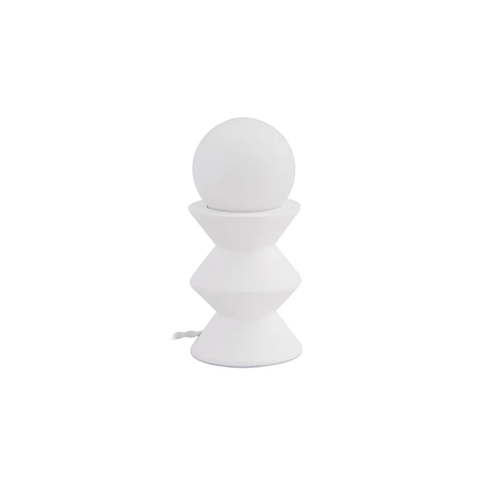 Lindby pöytävalaisin Nielson, valkoinen, varjostimen korkeus 9 cm, kipsi