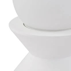 Lindby pöytävalaisin Nielson, valkoinen, varjostimen korkeus 9 cm, kipsi