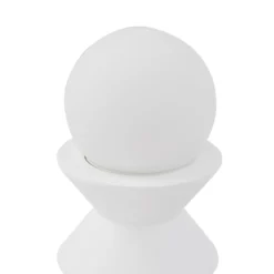 Lindby pöytävalaisin Nielson, valkoinen, varjostimen korkeus 9 cm, kipsi