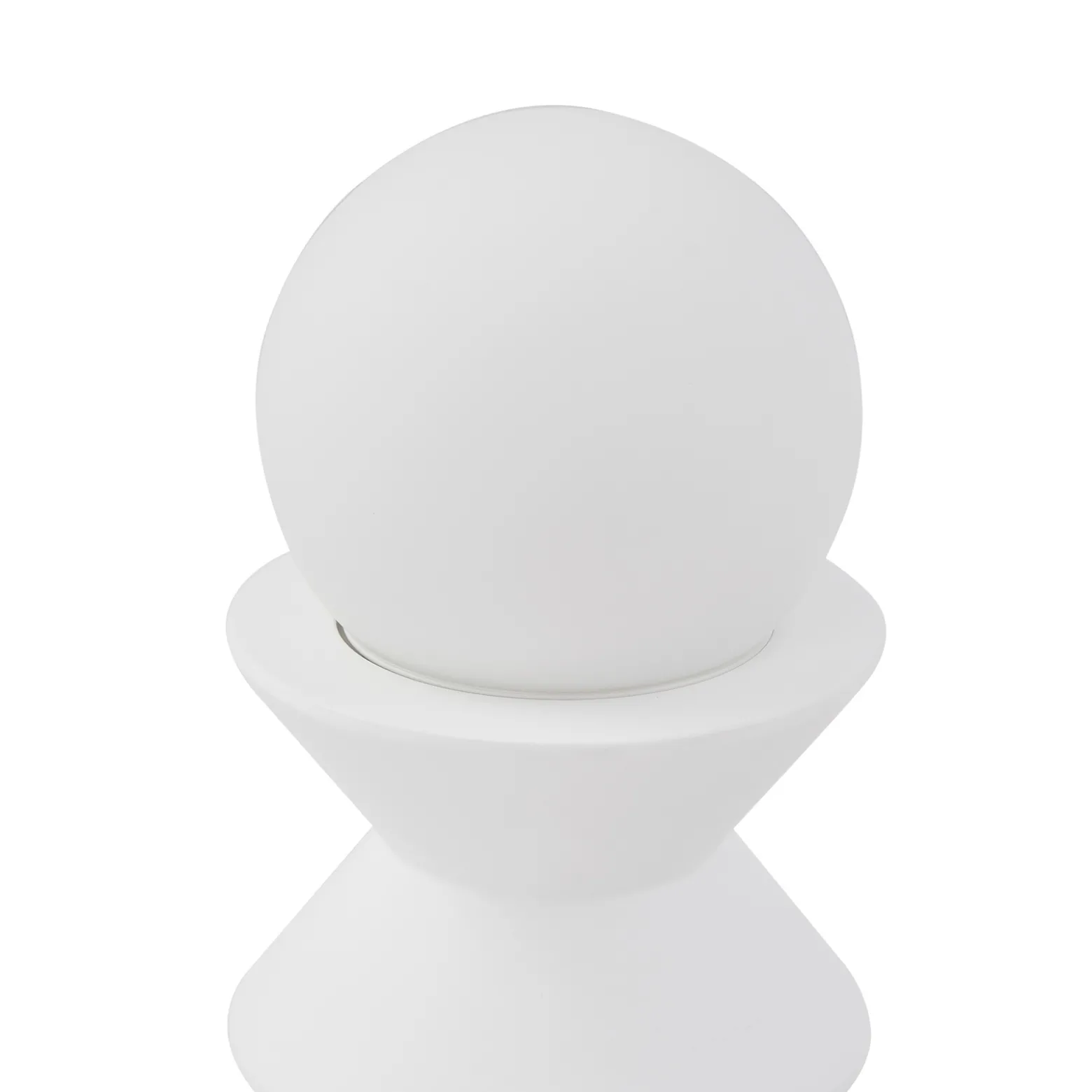 Lindby pöytävalaisin Nielson, valkoinen, varjostimen korkeus 9 cm, kipsi
