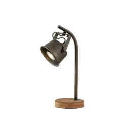 Lindby pöytävalaisin Rubinjo, 37cm, musta, puu, metalli, GU10
