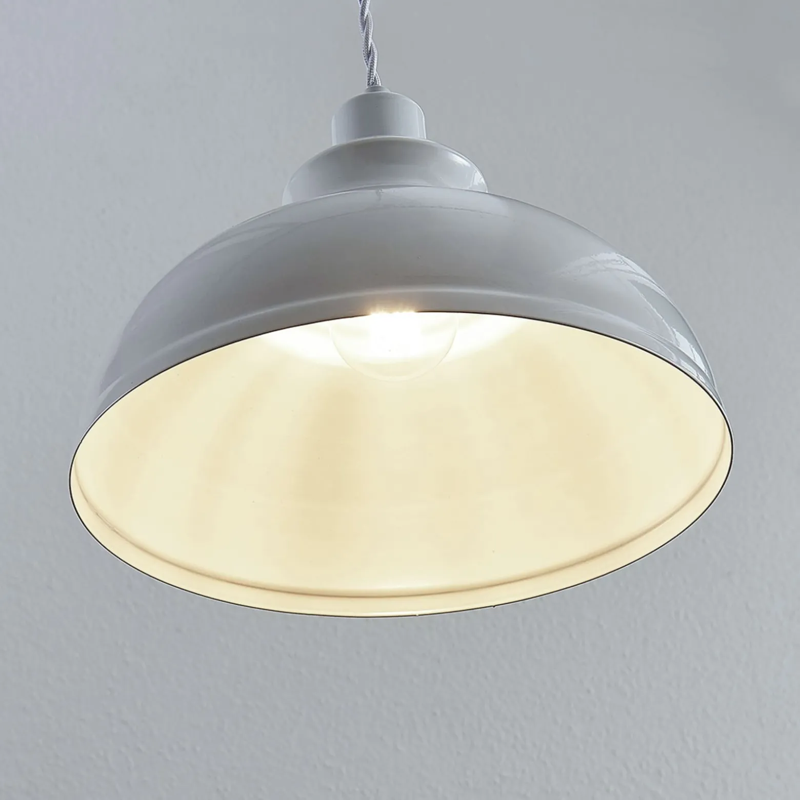 Lindby riippuvalaisin Albertine, 29 cm, valkoinen, metallia