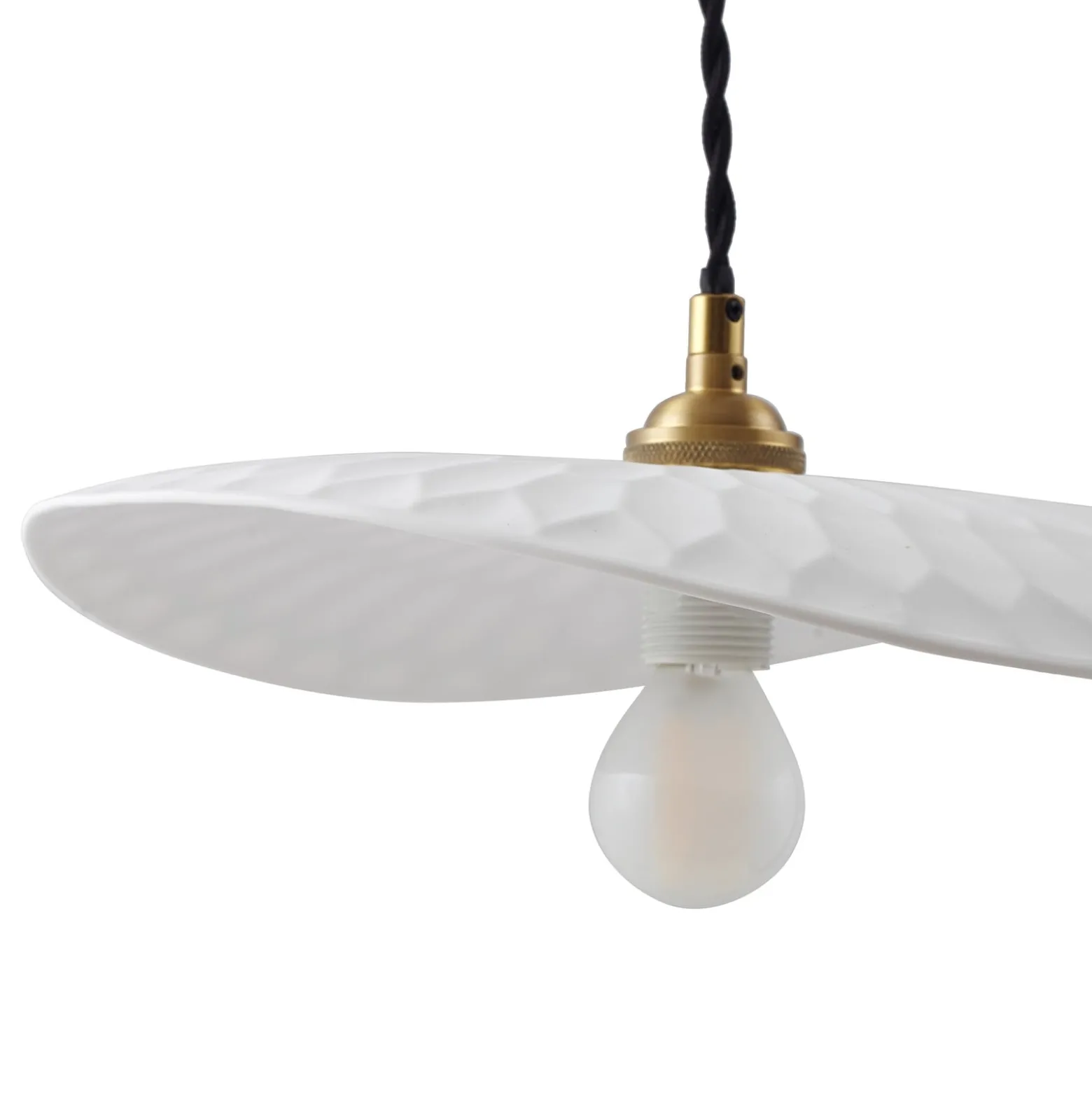 Lindby Riippuvalaisin Annira, Ø 29 cm, keraaminen, valkoinen/messinki