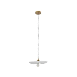Lindby Riippuvalaisin Annira, Ø 29 cm, keraaminen, valkoinen/messinki