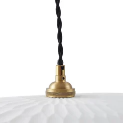 Lindby Riippuvalaisin Annira, Ø 29 cm, keraaminen, valkoinen/messinki
