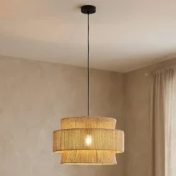 Lindby Riippuvalaisin Anuva, luonnonvalkoinen, paperi, Ø 45 cm