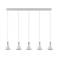 Lindby-riippuvalaisin Arina, 100 cm, valkoinen, 5-valo, E14