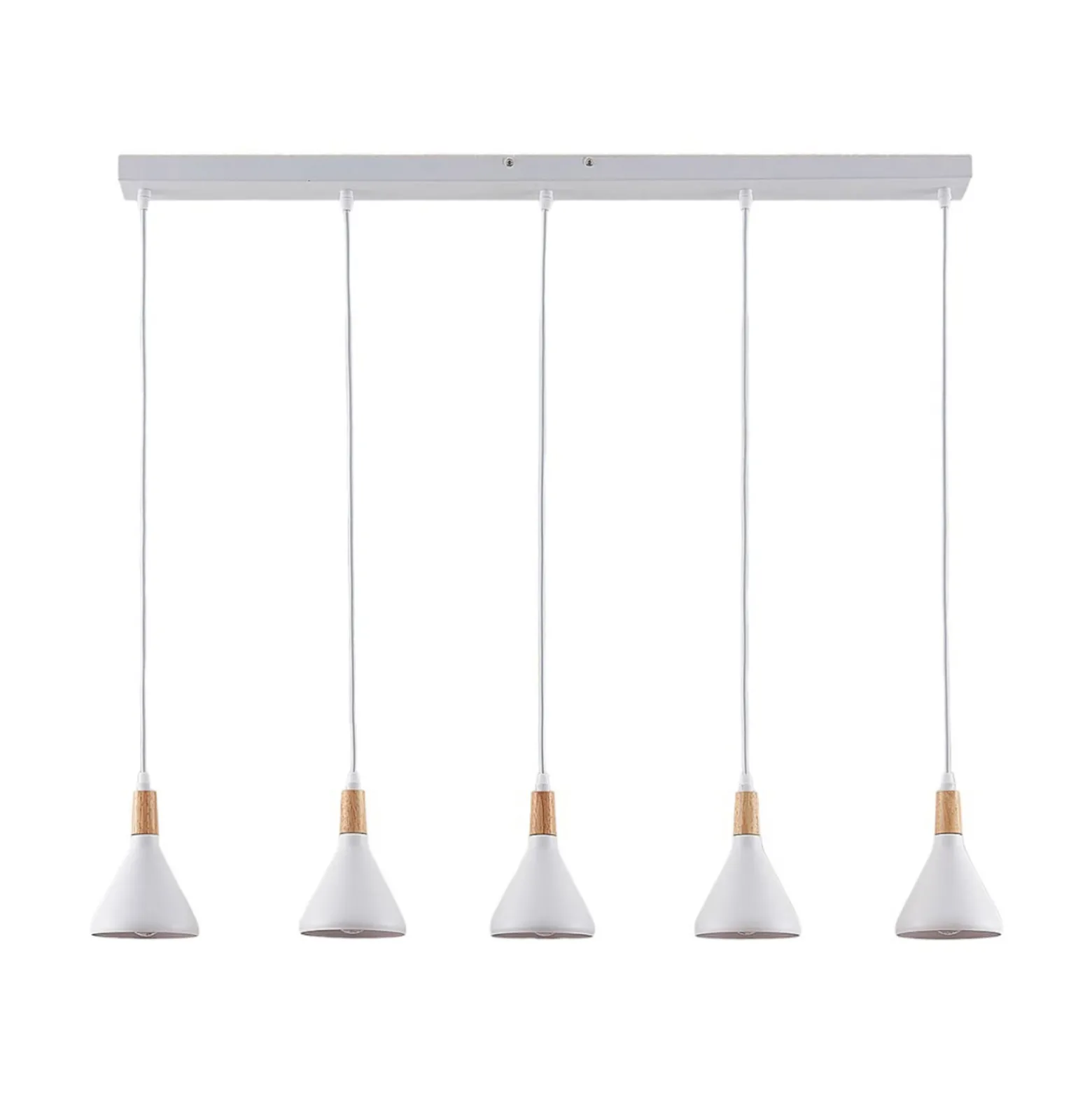 Lindby-riippuvalaisin Arina, 100 cm, valkoinen, 5-valo, E14