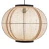 Lindby riippuvalaisin Aurinil, puunvärinen, pellava, Ø 48cm, E27