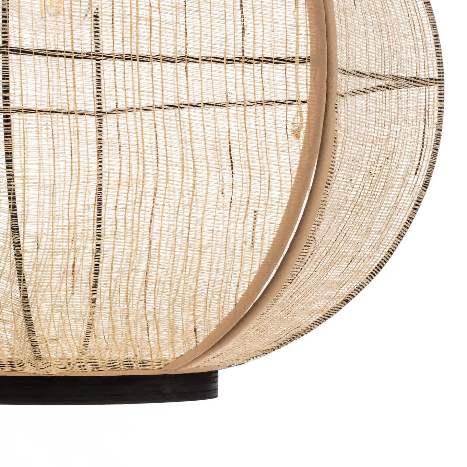 Lindby riippuvalaisin Aurinil, puunvärinen, pellava, Ø 48cm, E27