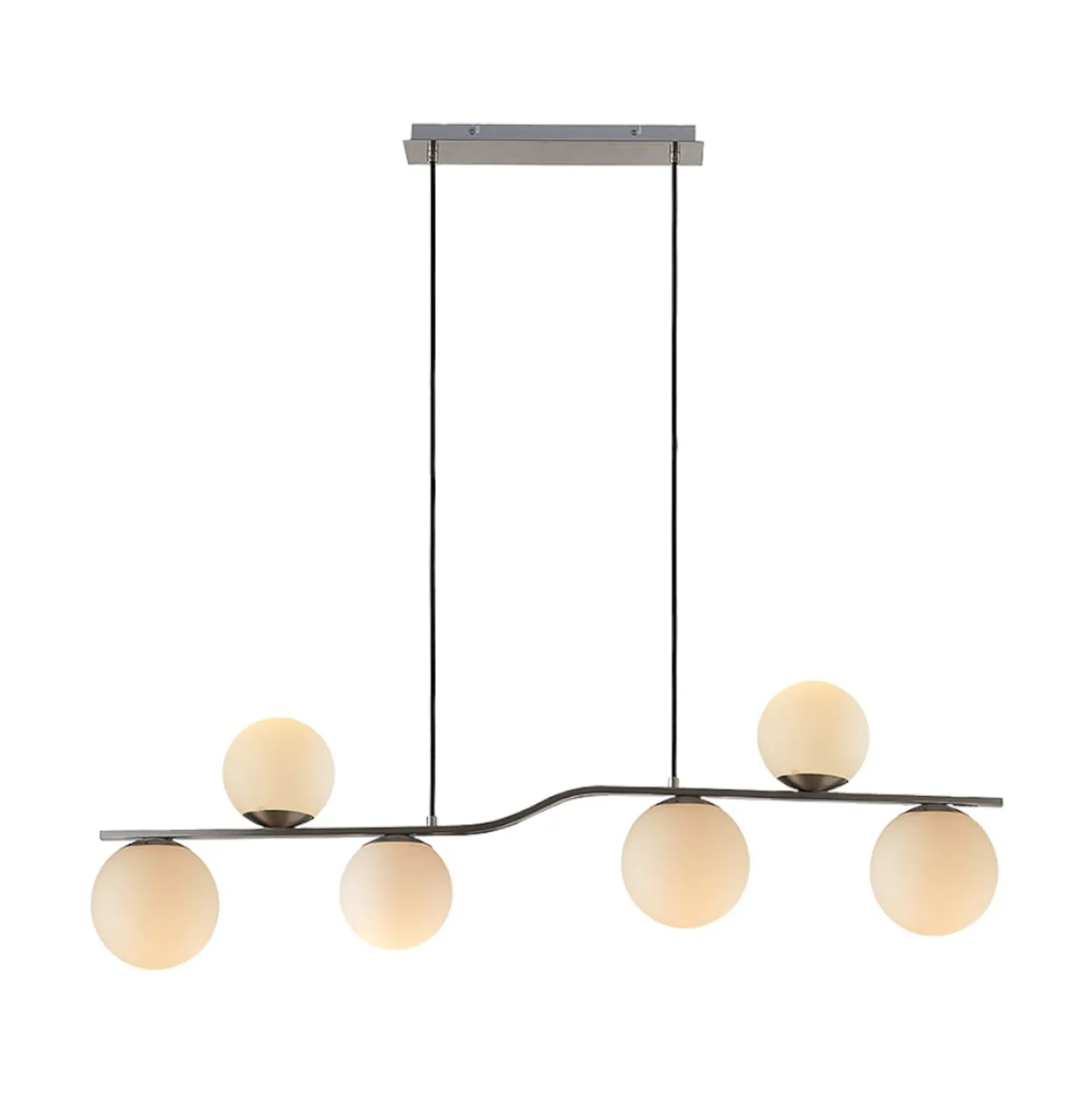 Lindby riippuvalaisin Avalyn, nikkelin värinen, lasi, 110 cm, E14