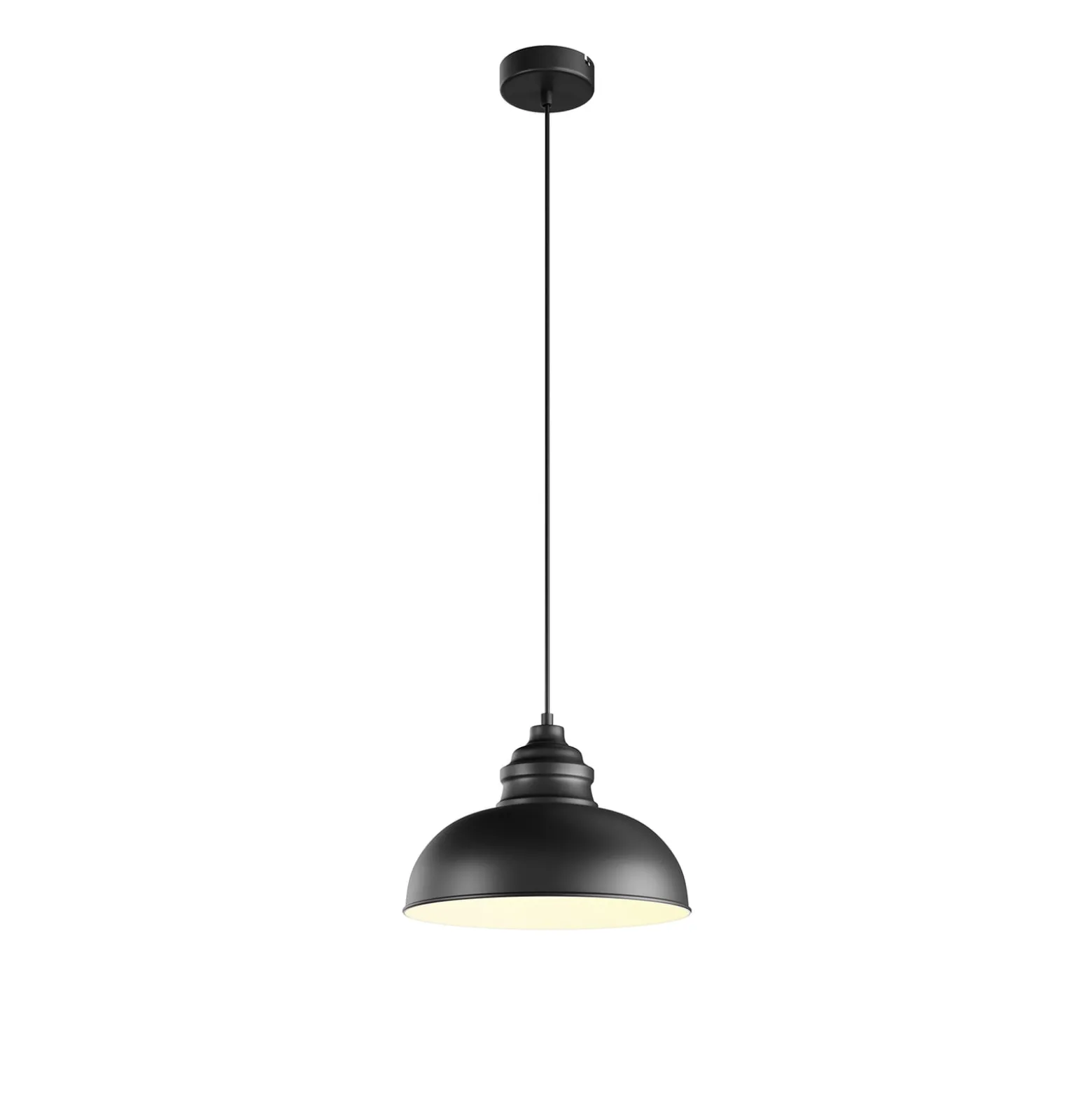 Lindby Riippuvalaisin Cliona, musta, metalli, Ø 31 cm, E27