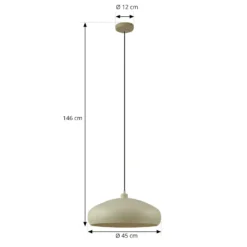 Lindby Riippuvalaisin Elover, vaaleanvihreä, Ø 45 cm, rautainen