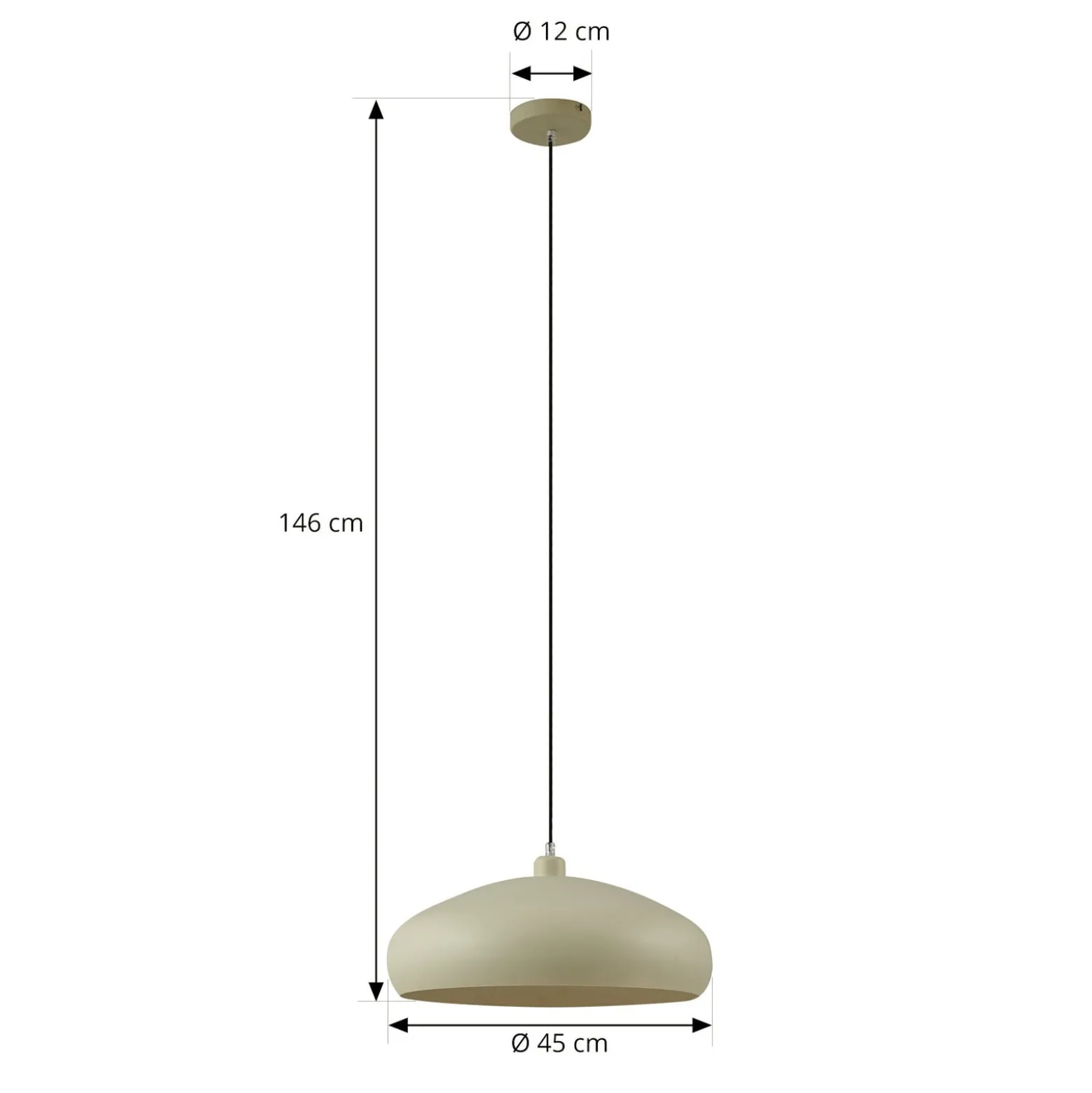 Lindby Riippuvalaisin Elover, vaaleanvihreä, Ø 45 cm, rautainen