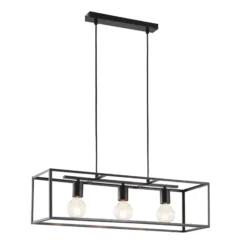Lindby Riippuvalaisin Emily, 72 cm, musta, 3-valo, metallia