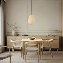 Lindby Riippuvalaisin Helin, beige, Ø 30 cm, kangasta