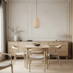 Lindby Riippuvalaisin Helin, beige, Ø 30 cm, kangasta