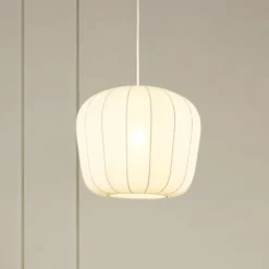 Lindby Riippuvalaisin Helin, valkoinen, Ø 35 cm, kangasta